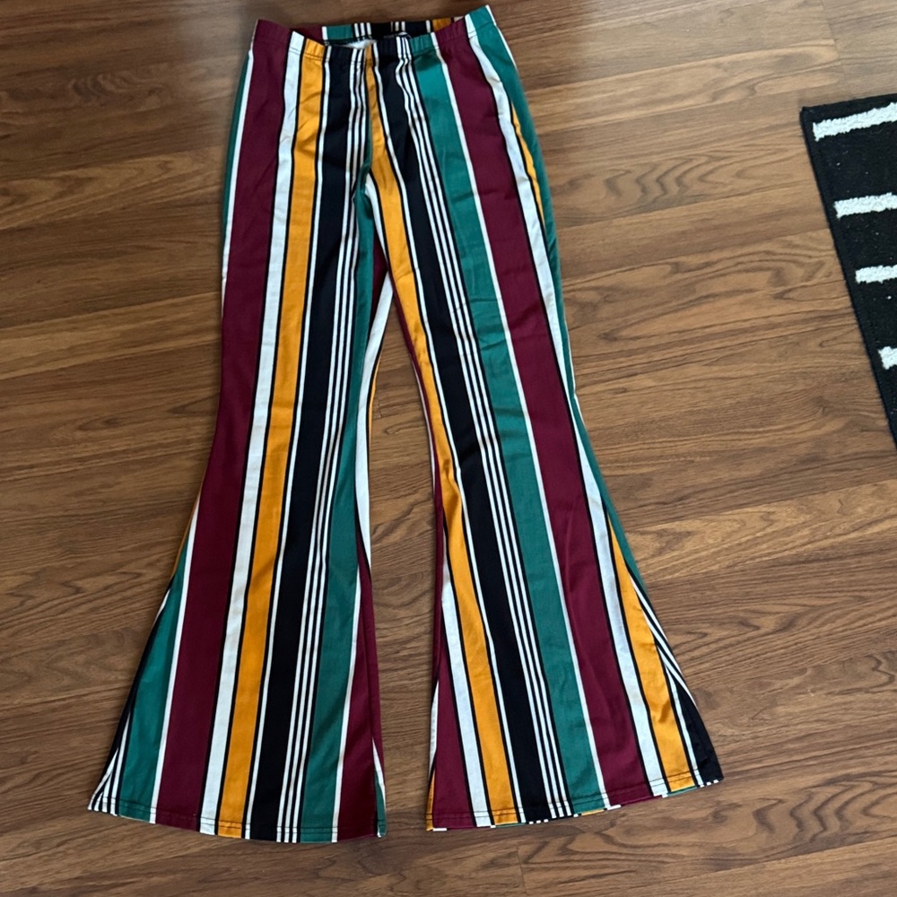 Fashion Nova Striped Pants in Green and Red